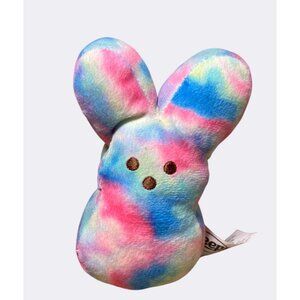Peeps Tie-Dye Bunny Plush 5 inch Stuffed Animal Toy Multicolor